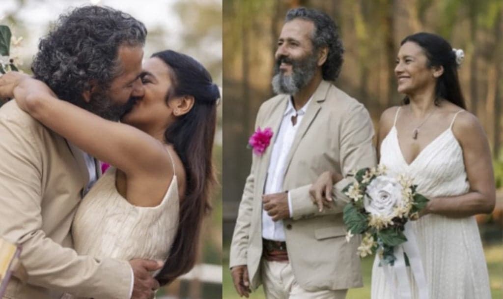 Final de Pantanal - Antes de falecer, José Leôncio se mete em casamento triplo; fotos