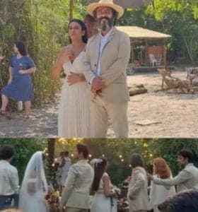 Final de Pantanal - Vazam cenas do momento tão aguardado da novela: O Casamento de Filó (Dira Paes) e José Leôncio (Marcos Palmeira) (Foto: Reprodução / Internet) Final de Pantanal - Vazam cenas do momento tão aguardado da novela: O Casamento de Filó (Dira Paes) e José Leôncio (Marcos Palmeira) (Foto: Reprodução / Internet)