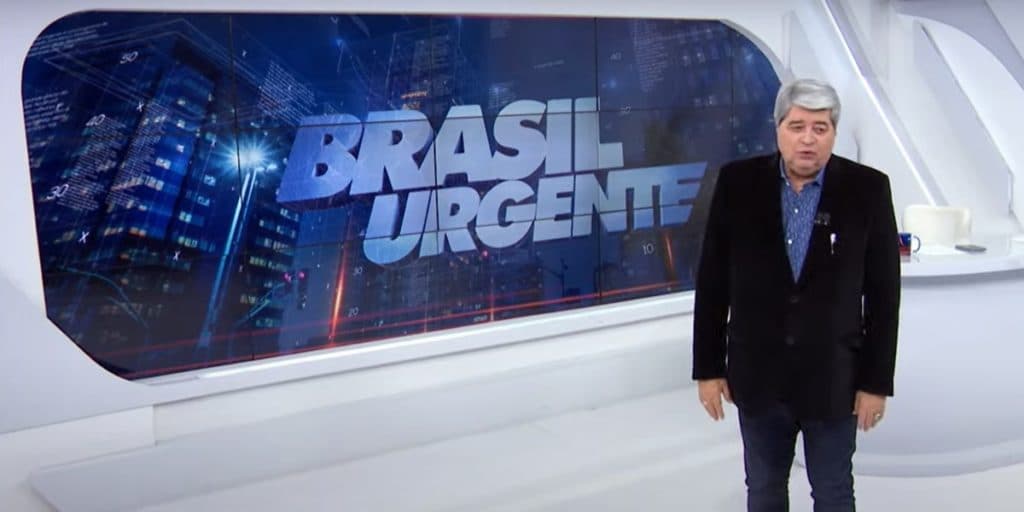Datena abre o Brasil Urgente com notícia de morte, derruba vinheta do jornal e comove Catia: “Sem barulho”