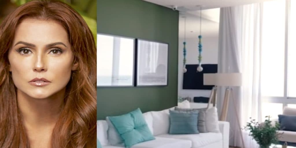 Deborah Secco abre as portas de apartamento luxuoso, com vista para o mar e com sala que cabe uma casa