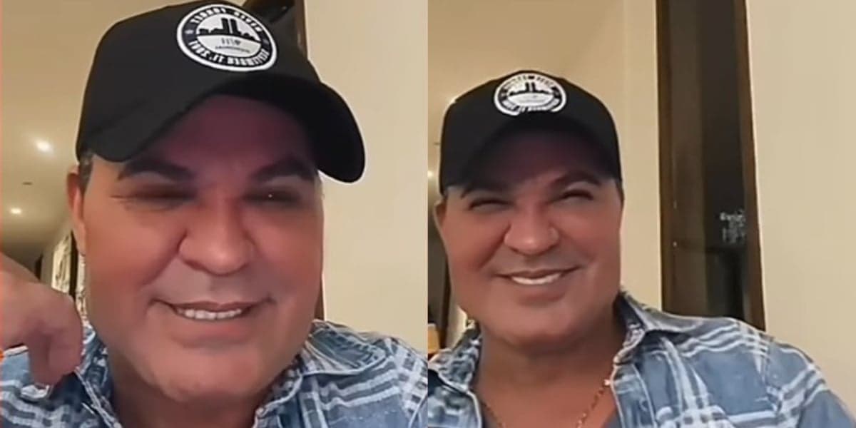Print do vídeo onde Eduardo Costa surge irreconhecível e deixou público em choque - Foto: Reprodução