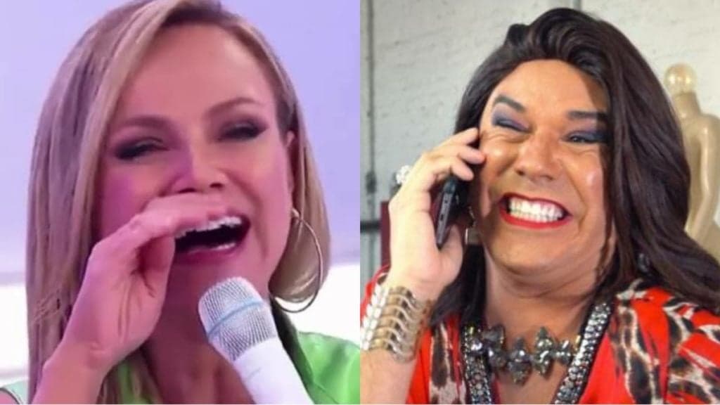 Eliana mostra Tiago Barnabé, a Narcisa do seu programa no SBT, sem peruca e resultado choca
