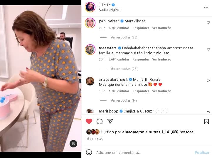 Juliette ganhou comentário ousado de Grazi Massafera (Foto: Reprodução/ Instagram)