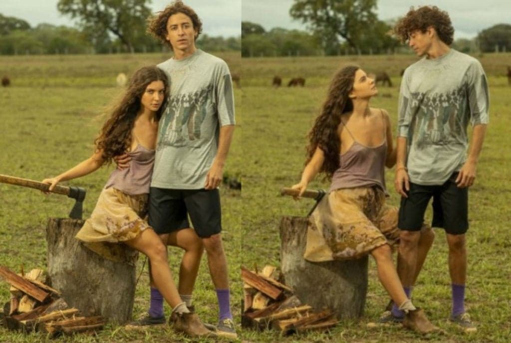 Pantanal - Fim da linha para os pombinhos? Juma 'chuta' Jove após dar à luz e decide voltar a morar na tapera