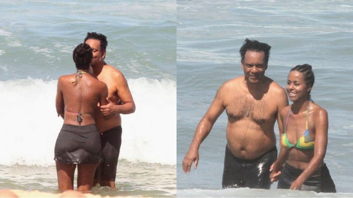 Maju Coutinho, da Globo, surge aos beijos com seu grande amor em praia carioca 
