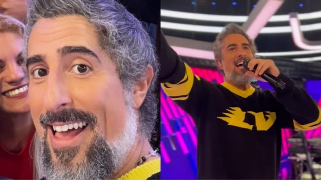 Marcos Mion surge em foto deitado no chão dos estúdios do Caldeirão: "Não há tempo para explicações"