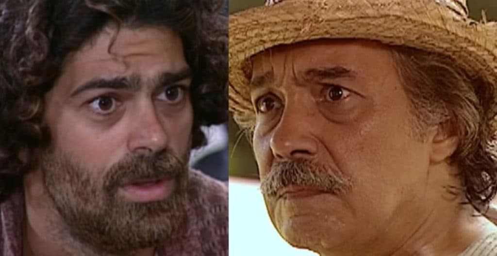 O Cravo e a Rosa - Após descobrir segredo macabro, Calixto persegue Petruchio com enxada: "Te pego"