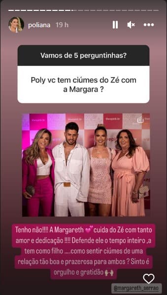 Poliana Rocha diz o que pensa da relação do filho com a sogra dele - Foto: Reprodução