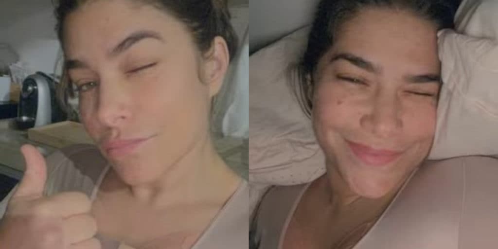 Priscila Fantin postou fotos no hospital