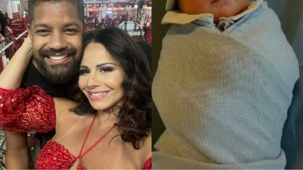 Foto rara do filho recém-nascido de Viviane Araújo deixa o Brasil babando: "É um anjinho"