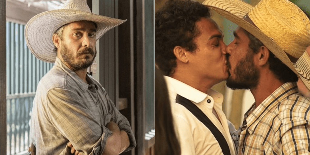 Peão que deu beijo gay em Pantanal vive romance discreto com pessoa da novela e ninguém sabia