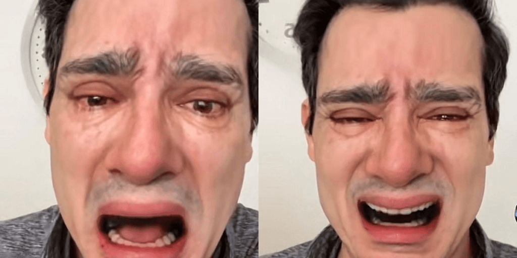 Celso Portiolli divulgou vídeo onde estava com o rosto 'cheio de lágrimas' e disparou: "No céu"