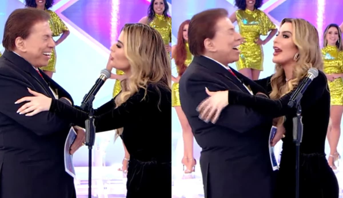 Fernanda Keulla com Silvio Santos durante a situação comentada por Patrícia Abravanel (Foto Reprodução/Montagem/Tv Foco) Fernanda Keulla com Silvio Santos durante a situação comentada por Patrícia Abravanel (Foto Reprodução/Montagem/Tv Foco)