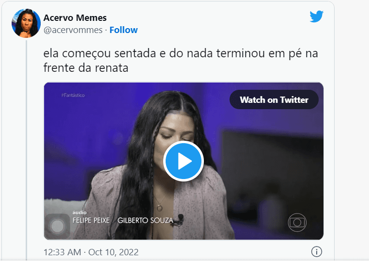 Usuários do Twitter reagem após momento viralizar (Foto Reprodução) 