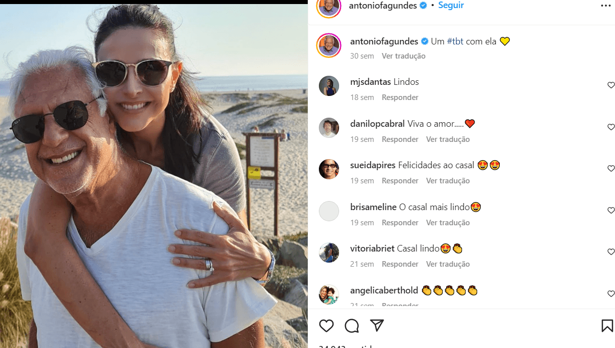 Apesar de discreto, sempre que pode ele compartilha alguns cliques com a amada Apesar de discreto, sempre que pode ele compartilha alguns cliques com a amada