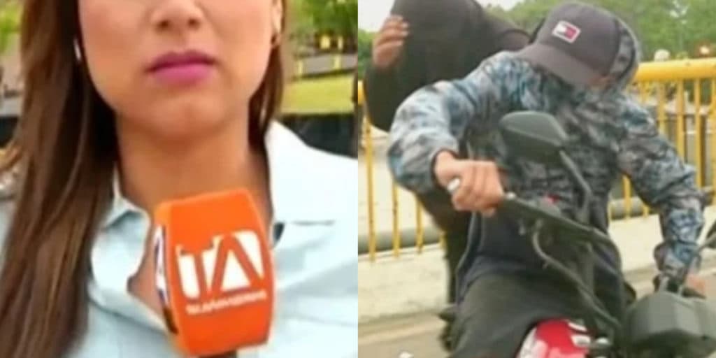 Repórter é interrompida por assalto ao vivo, diz que bandidos chegaram a sacar armas e se desespera
