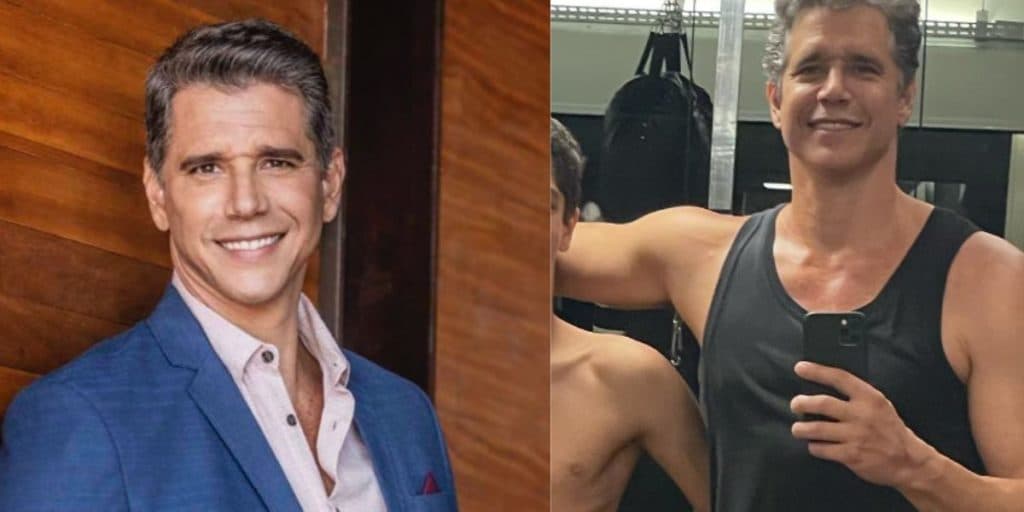 Márcio Garcia entrega foto rara do filho, exibe tanquinho dele e prova que ele é um dos mais lindos do país