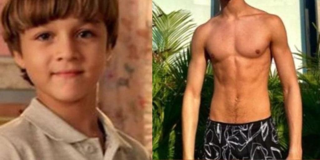Filho de Grazi na novela 'Flor do Caribe' cresceu, se tornou um lindo rapaz e está com um corpão malhado