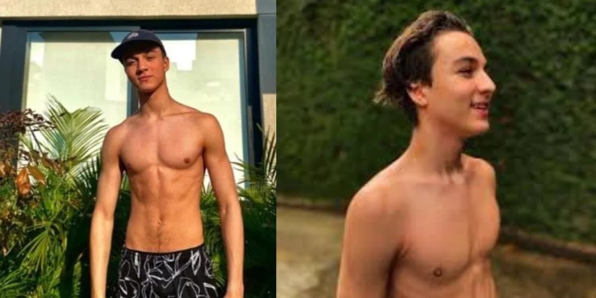 Ator Vitor Figueiredo, filho de Grazi Massafera em Flor do Caribe, da Globo, se tornou um homão lindo - Foto Reprodução Globo