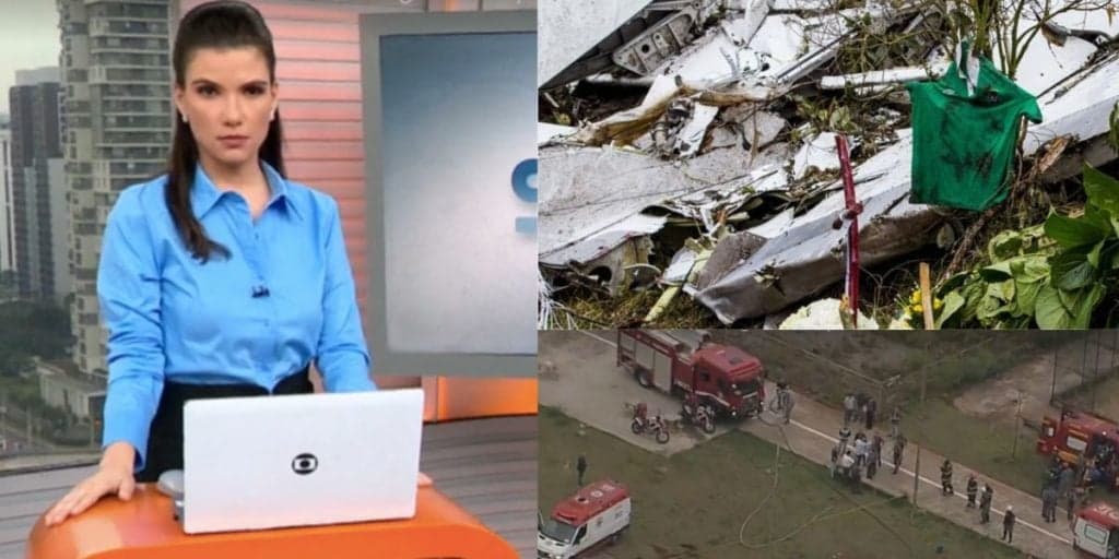 Sabina Simonato interrompe Ana Maria, dá notícia urgente sobre queda de aeronave e exibe imagens de destruição