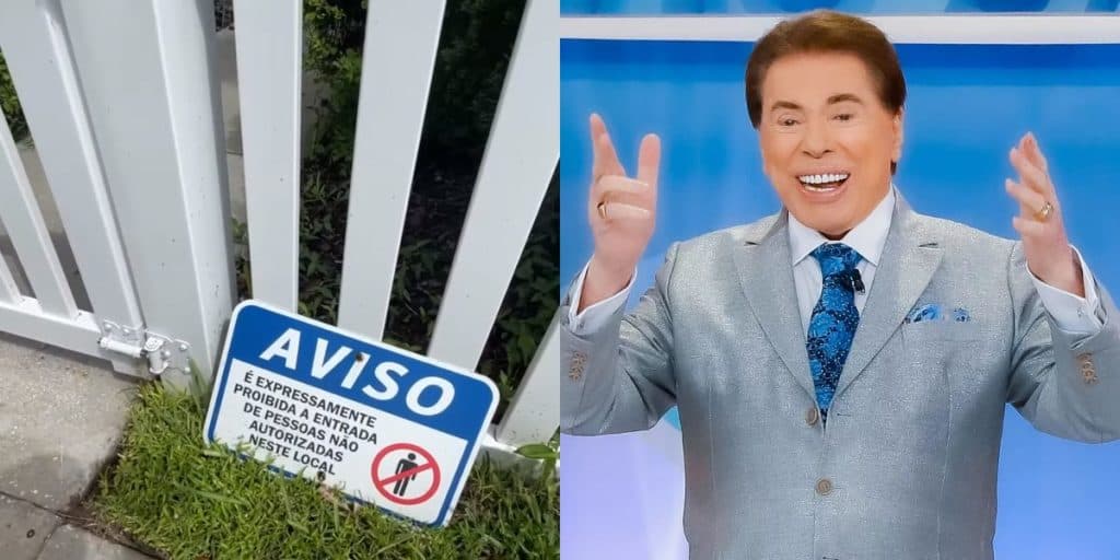 Cerca, aviso de proibição e jardim enorme: assim é a casa de Silvio Santos nos Estados Unidos
