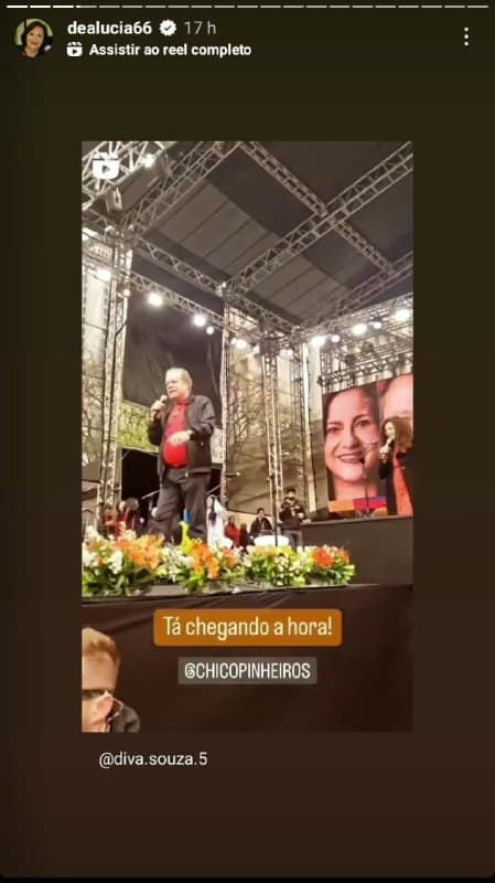 Déa Lúcia mostrou vídeo de Chico Pinheiro (Foto: Reprodução/ Instagram) Déa Lúcia mostrou vídeo de Chico Pinheiro (Foto: Reprodução/ Instagram)