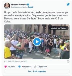 Apoiadores do atual presidente foram criticados na web (Foto: Reprodução / Twitter) Apoiadores do atual presidente foram criticados na web (Foto: Reprodução / Twitter)