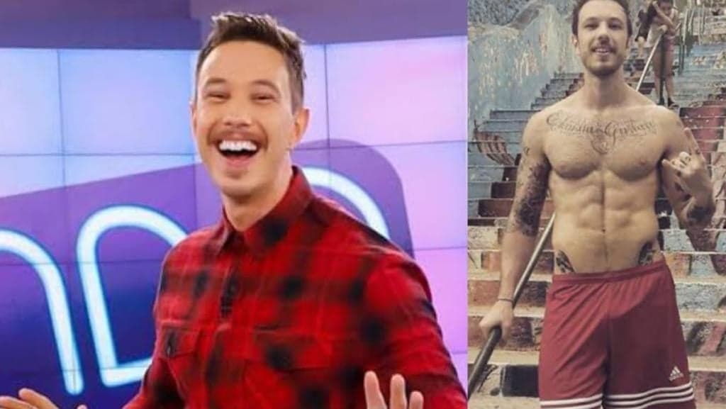 Cartolano do SBT, recatadíssimo, surge com grande amor em público e choca com o que acaba mostrando