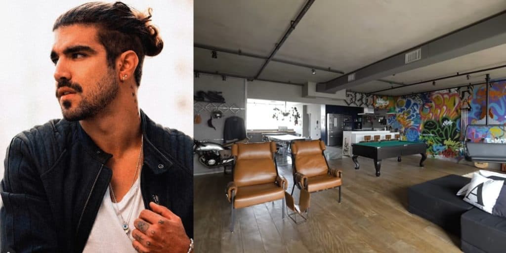 Closet que mais parece uma casa, coleção de óculos e até cinema: essa é a casa luxuosa de Caio Castro