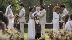Casamento do final de Pantanal será triplo (Foto: Reprodução / Globo) Casamento do final de Pantanal será triplo (Foto: Reprodução / Globo)