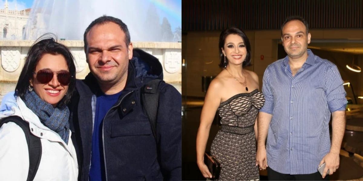 Catia Fonseca e o marido Rodrigo Riccó