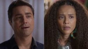 Danilo (Ricardo Pereira) e Anita (Taís Araujo) em cena de Cara e Coragem (Foto: Reprodução / Globo / Montagem TV Foco)