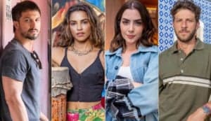 Rômulo Estrela, Lucy Alves, Jade Picon e Chay Suede são protagonistas de Travessia (Foto: Reprodução / Globo) Rômulo Estrela, Lucy Alves, Jade Picon e Chay Suede são protagonistas de Travessia (Foto: Reprodução / Globo)