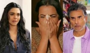 A Desalmada - Após ser desmascarado, Otávio manda capangas matarem Miriam para se vingar de Fernanda e Luiz (Foto: Reprodução / Las Estrellas / Montagem TV Foco) A Desalmada - Após ser desmascarado, Otávio manda capangas matarem Miriam para se vingar de Fernanda e Luiz (Foto: Reprodução / Las Estrellas / Montagem TV Foco)