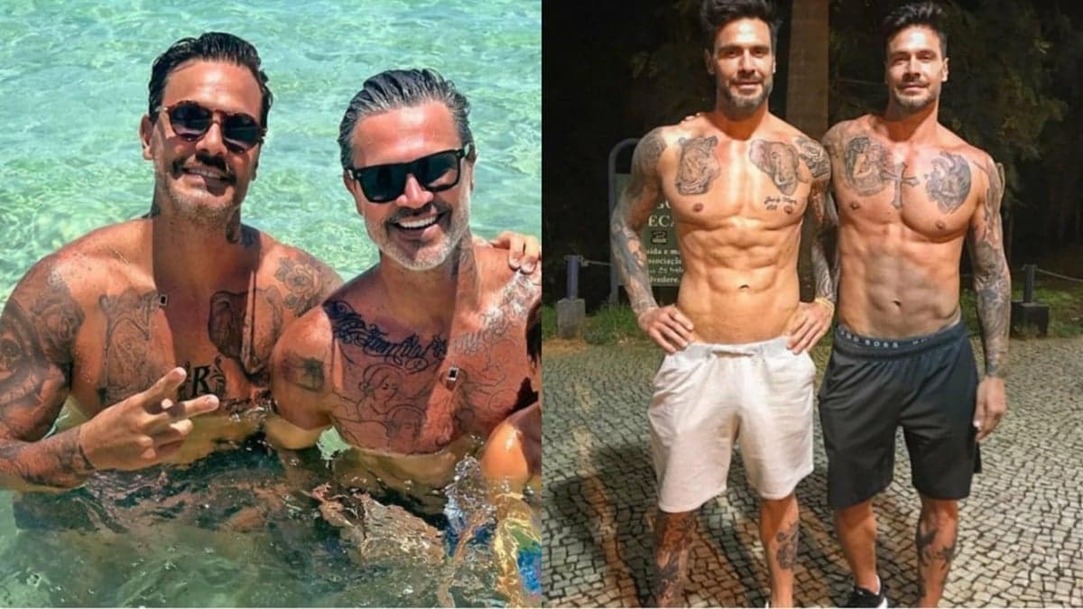 Flávio e Gustavo estão irreconhecíveis mas mantém o corpo em dia até hoje 