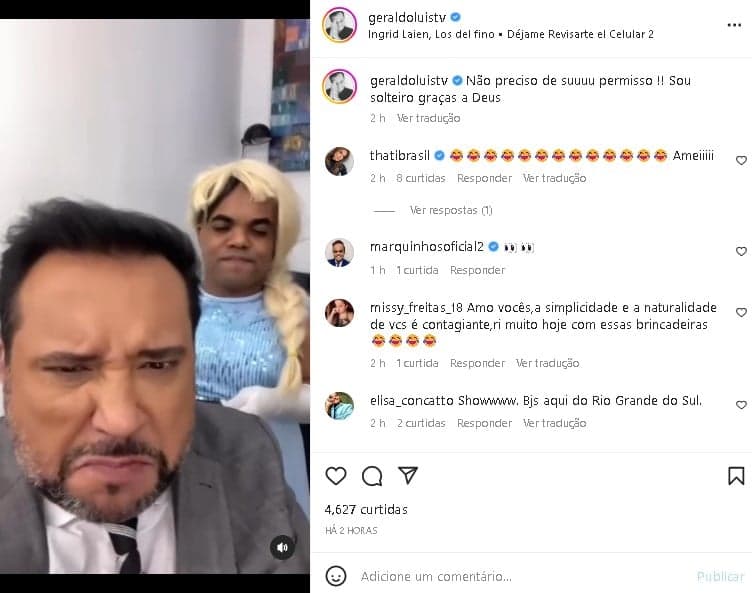 Geraldo Luís decidiu confirmar que estava solteiro e surpreendeu (Foto: Reprodução/ Instagram)