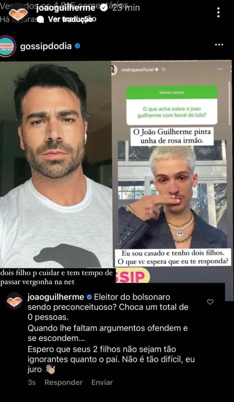 Postagem de Rodrigão com crítica ao filho do Leonardo, João Guilherme (Foto Reprodução) Postagem de Rodrigão com crítica ao filho do Leonardo, João Guilherme (Foto Reprodução)