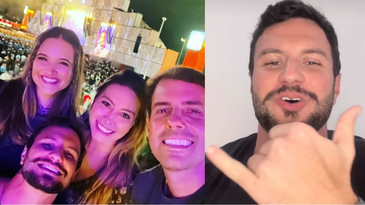 No Rock in Rio, sem que ninguém soubesse, Danilo estava lá com a atriz e amigos No Rock in Rio, sem que ninguém soubesse, Danilo estava lá com a atriz e amigos