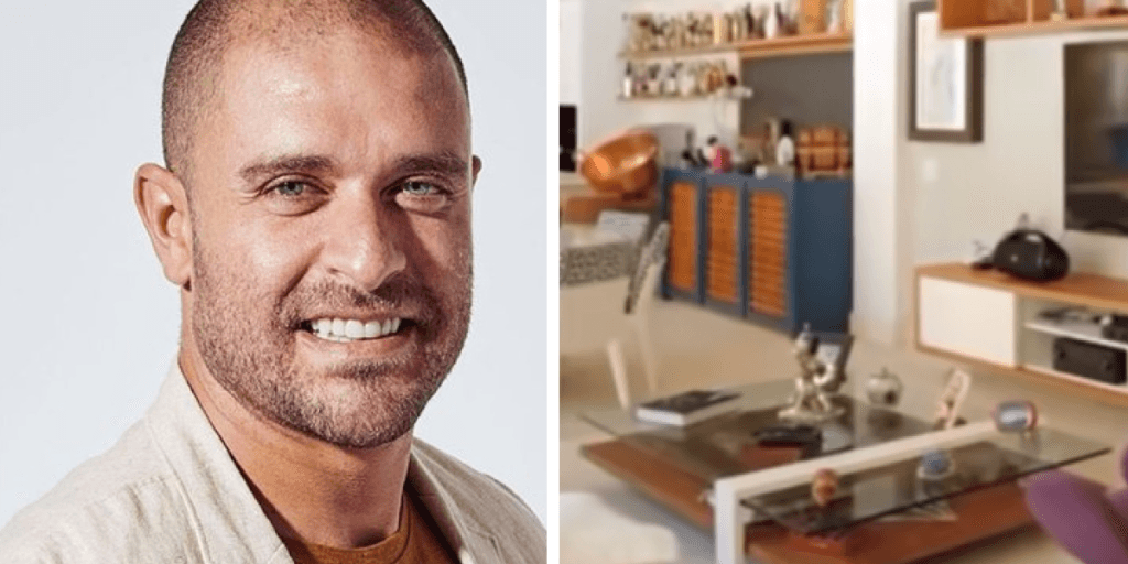 Diogo Nogueira abre portas de casa e entrega cozinha com mesa de pebolim, TV gigante e forno a lenha