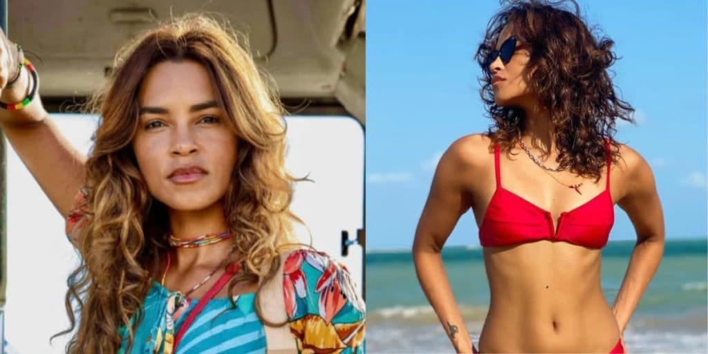 Lucy Alves, a Brisa de Travessia, tem flagra de fio-dental arrancando sutiã e prova que é uma das mais lindas