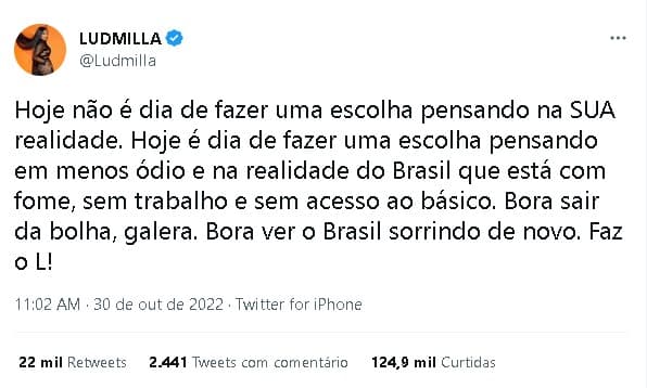 Ludmilla mandou recado e público viu suposta indireta para Virgínia Fonseca (Foto: Reprodução) Ludmilla mandou recado e público viu suposta indireta para Virgínia Fonseca (Foto: Reprodução)