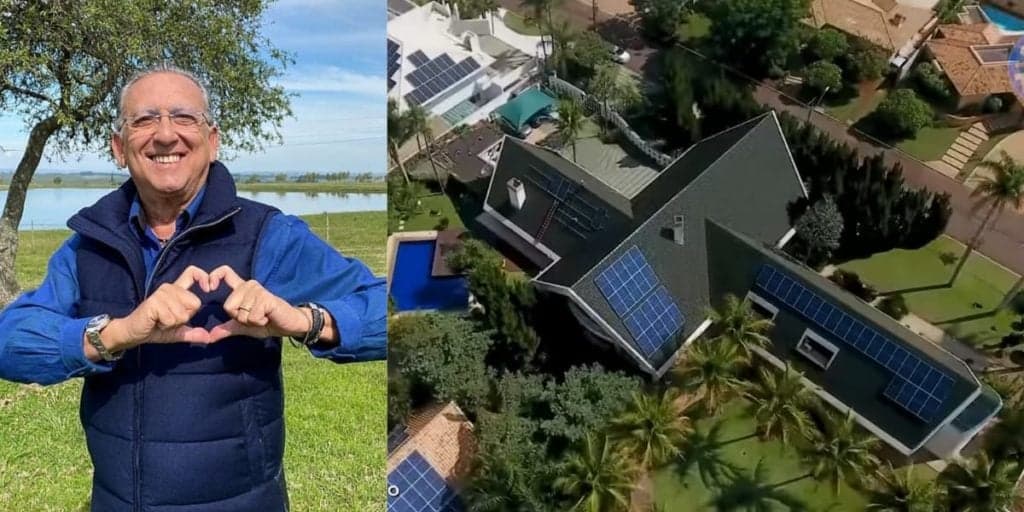 Sala de cinema, carro de Fórmula 1 e piscina absurda: a mansão de Galvão Bueno é de cair o queixo