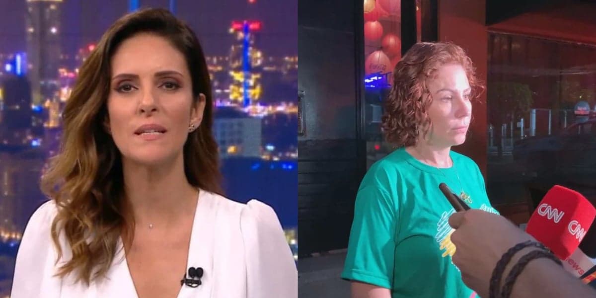 Monalisa Perrone deu corte em Carla Zambelli ao vivo na CNN Brasil (Foto: Reprodução)