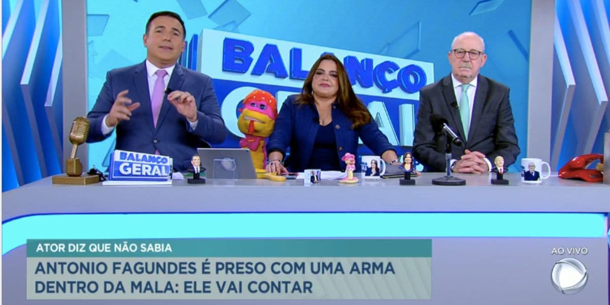 Reinaldo Gottino, Fabiola Reipert e Lombardi (Foto: Reprodução / Record)