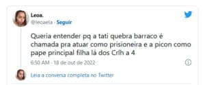 Público comentou escalação de Tati Quebra Barraco na novela das nove da Globo (Foto: Reprodução / Twitter) Público comentou escalação de Tati Quebra Barraco na novela das nove da Globo (Foto: Reprodução / Twitter)