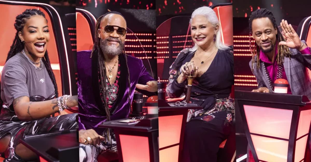 Time de técnicos do "The Voice+" na Globo (Foto Reprodução/Gshow)
