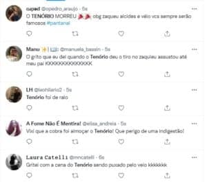 Brasil lava a alma com morte trágica e chocante de Tenório, que faz Pantanal explodir na audiência nesta terça-feira (04) (Foto: Reprodução / Twitter) Brasil lava a alma com morte trágica e chocante de Tenório, que faz Pantanal explodir na audiência nesta terça-feira (04) (Foto: Reprodução / Twitter)