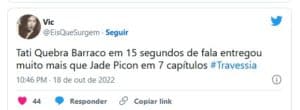 Público comparou atuação da funkeira com a de Jade Picon (Foto: Reprodução / Twitter) Público comparou atuação da funkeira com a de Jade Picon (Foto: Reprodução / Twitter)