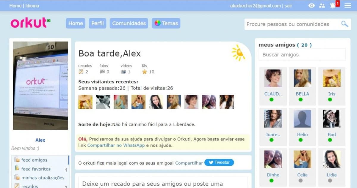 Orkut começou a revelar quem te stalkeava (Foto: Reprodução)