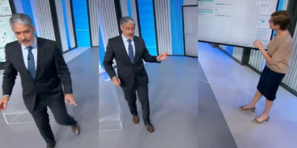 William Bonner para Renata Lo Prete no comandando da Marcha da Apuração: “Cuida aí”